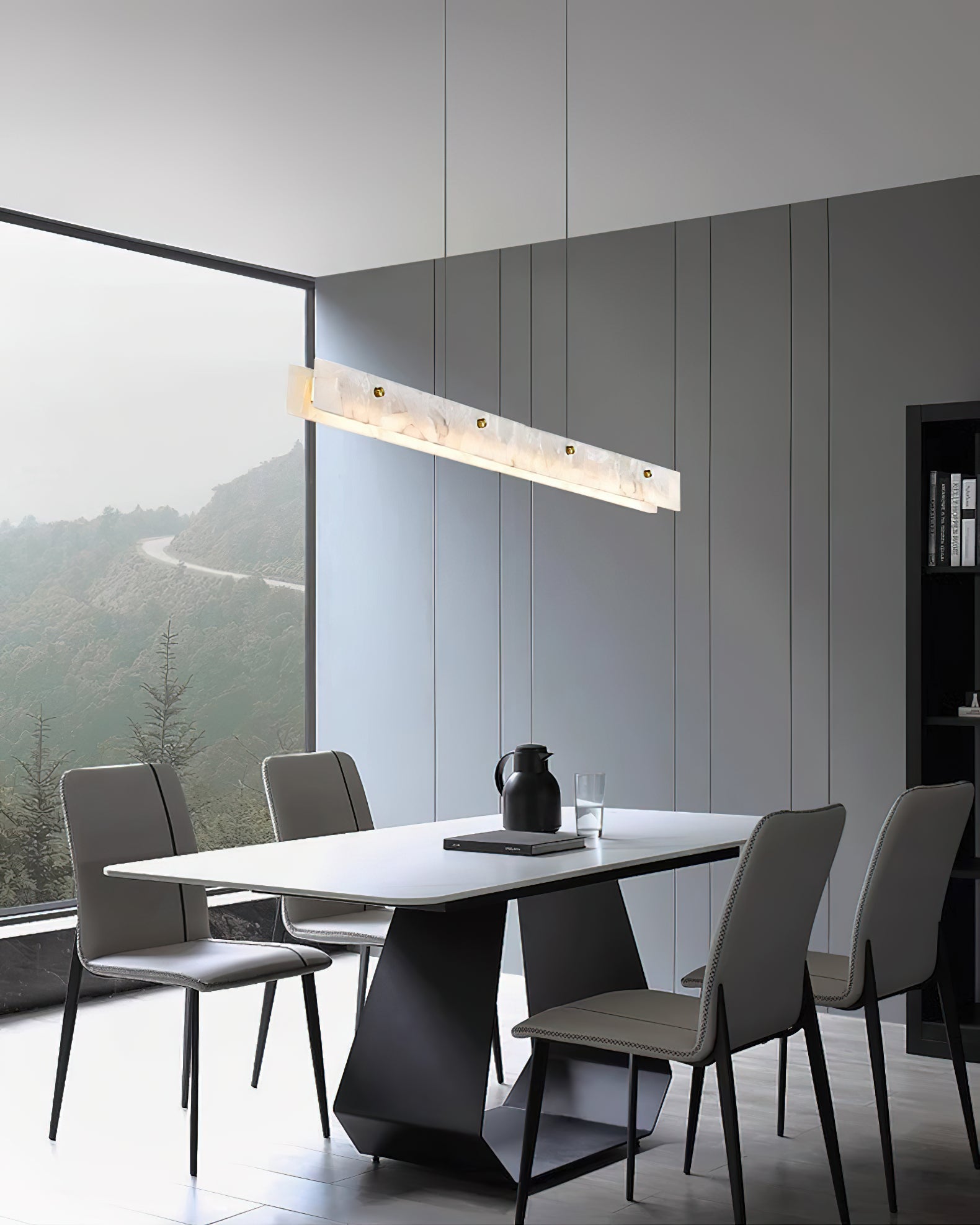Savana Alabaster LED Linear Pendant Light