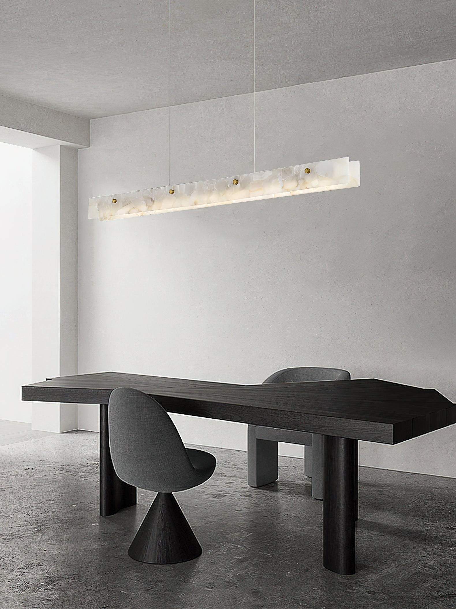 Savana Alabaster LED Linear Pendant Light
