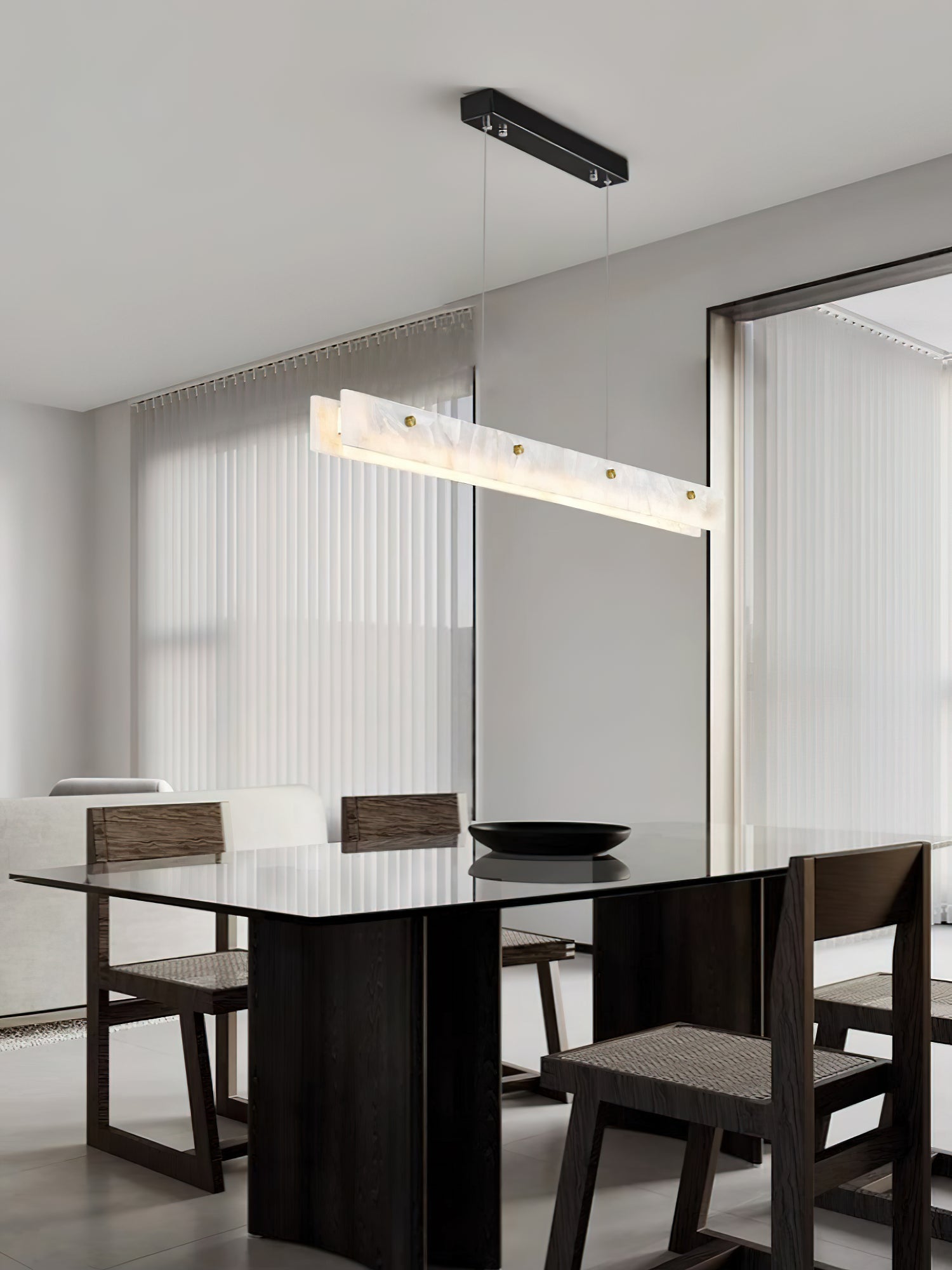 Savana Alabaster LED Linear Pendant Light