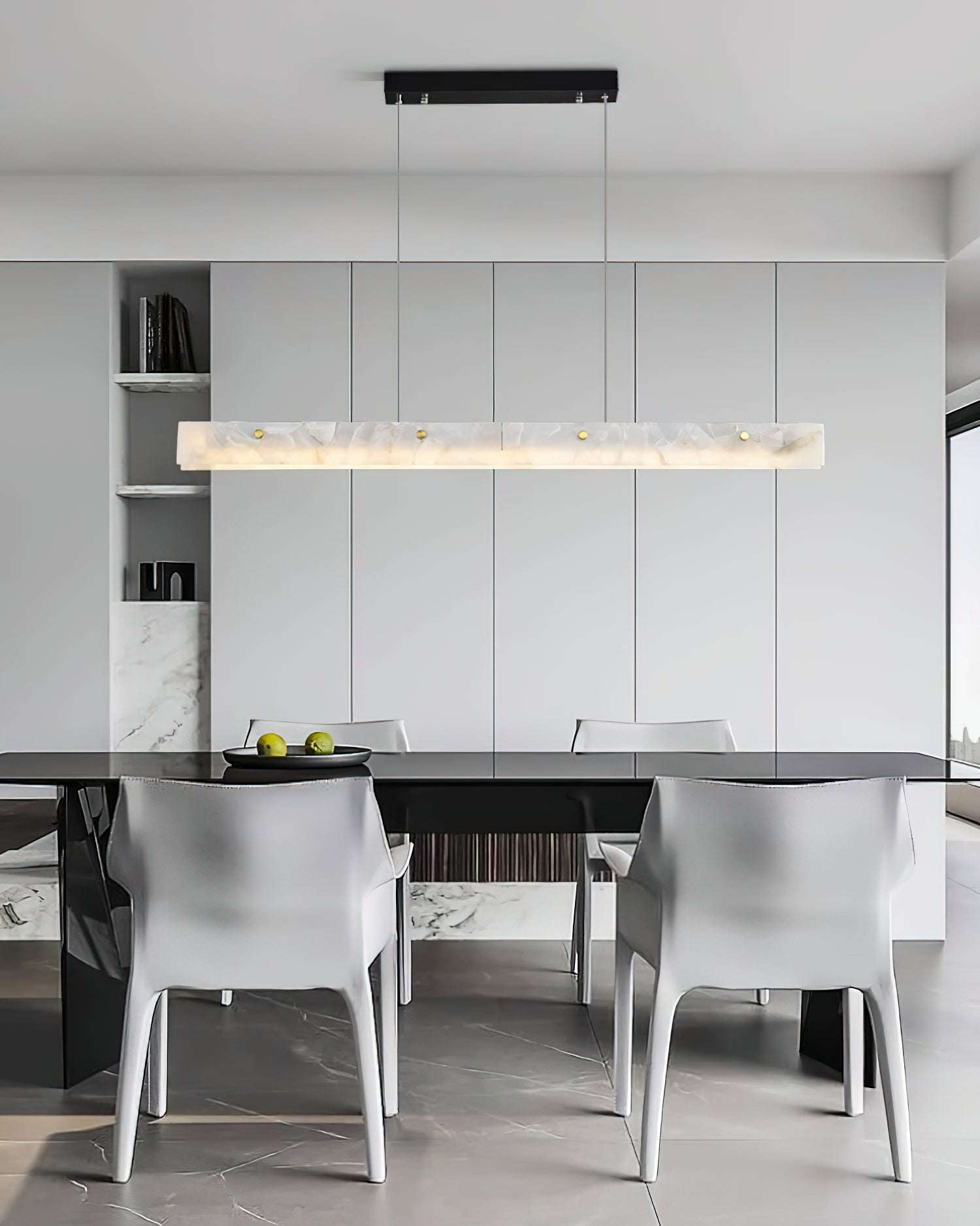 Savana Alabaster LED Linear Pendant Light