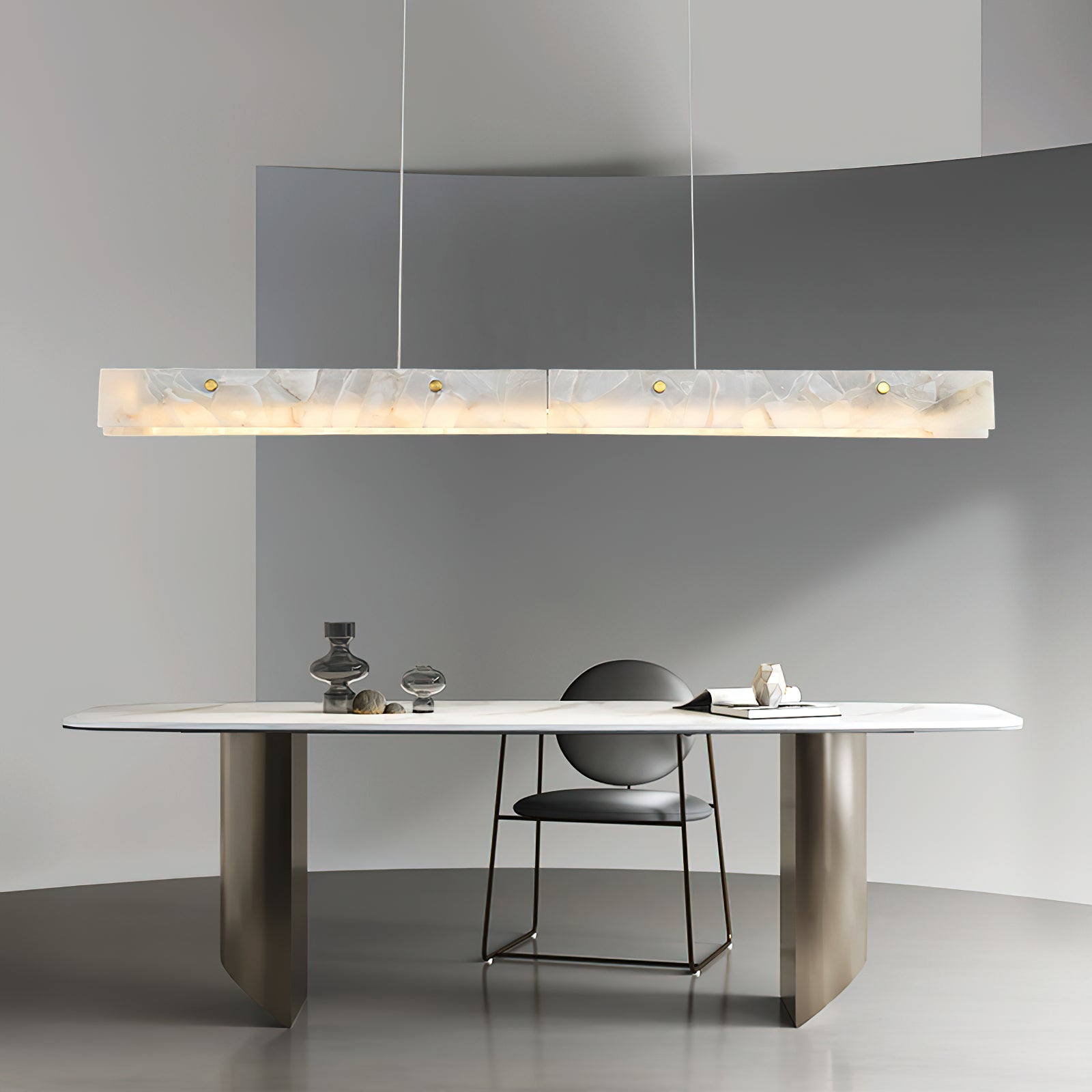 Savana Alabaster LED Linear Pendant Light