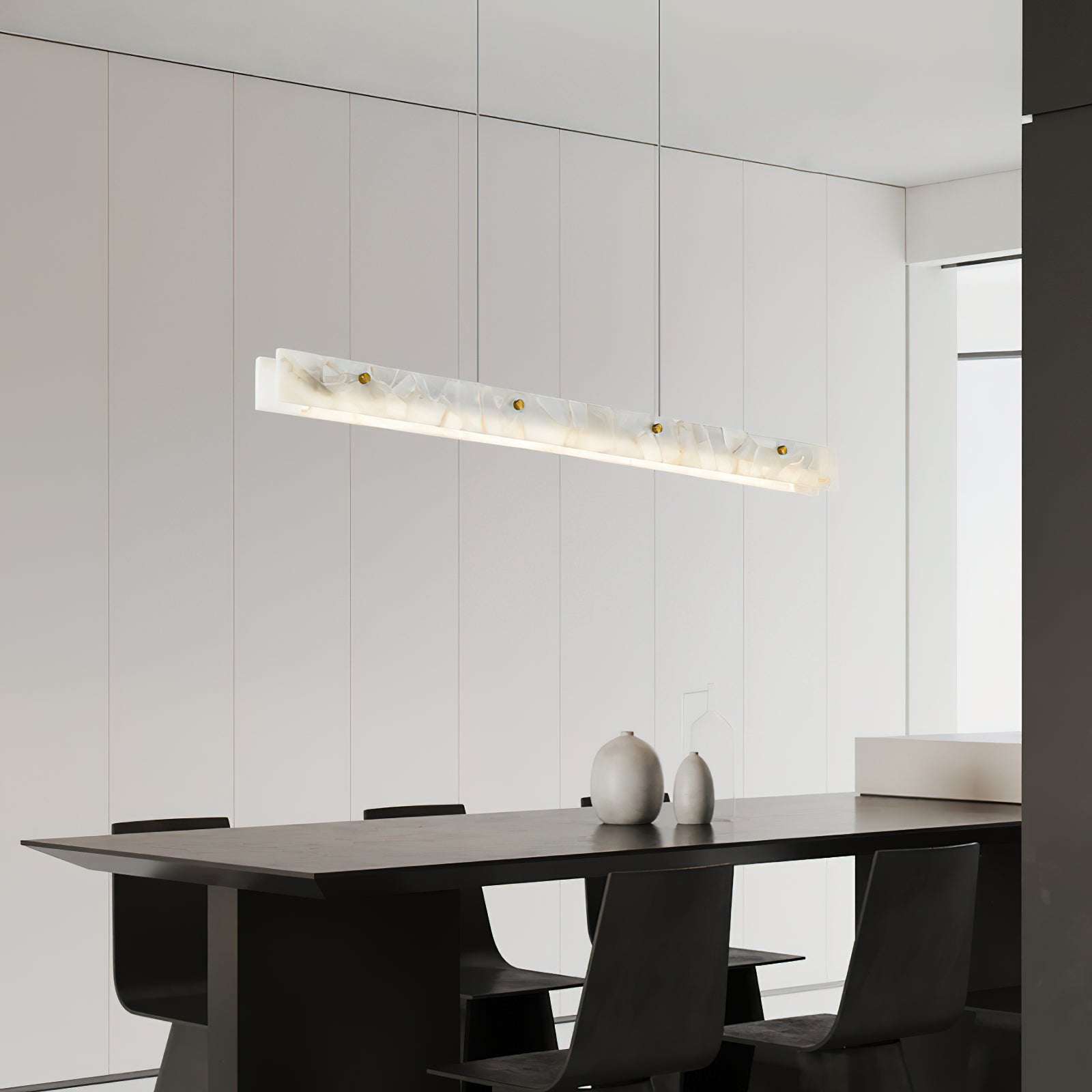Savana Alabaster LED Linear Pendant Light