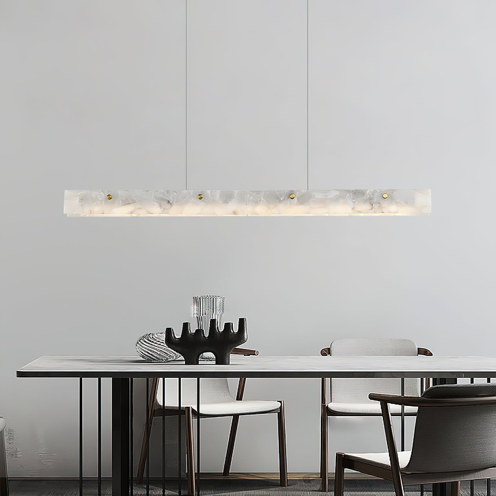 Savana Alabaster LED Linear Pendant Light