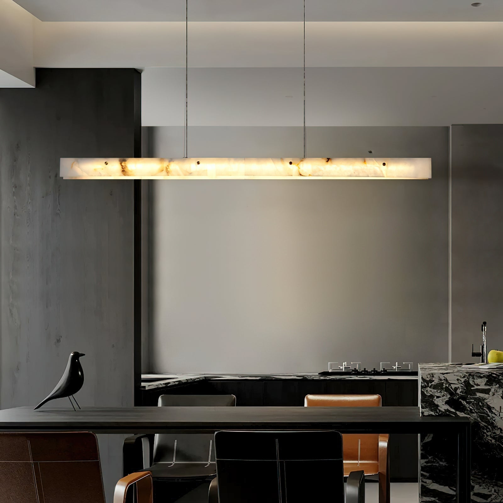 Savana Alabaster LED Linear Pendant Light