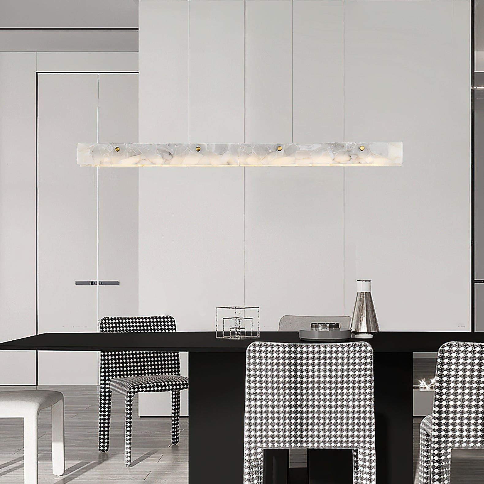 Savana Alabaster LED Linear Pendant Light