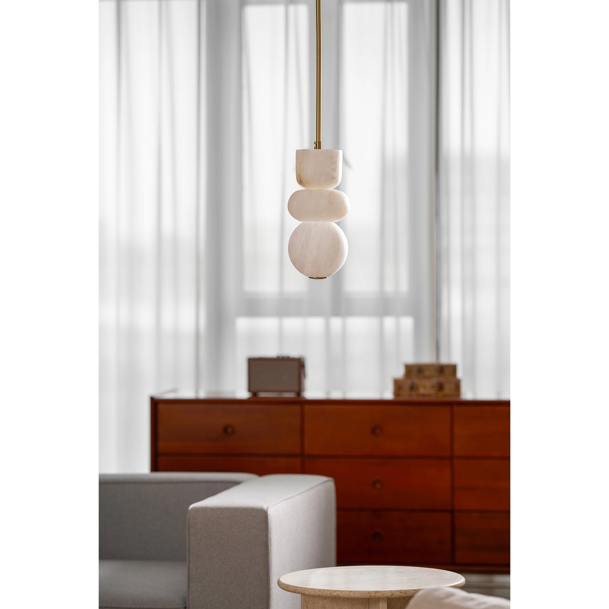 Savana Alabaster Totem Pendant Lamp