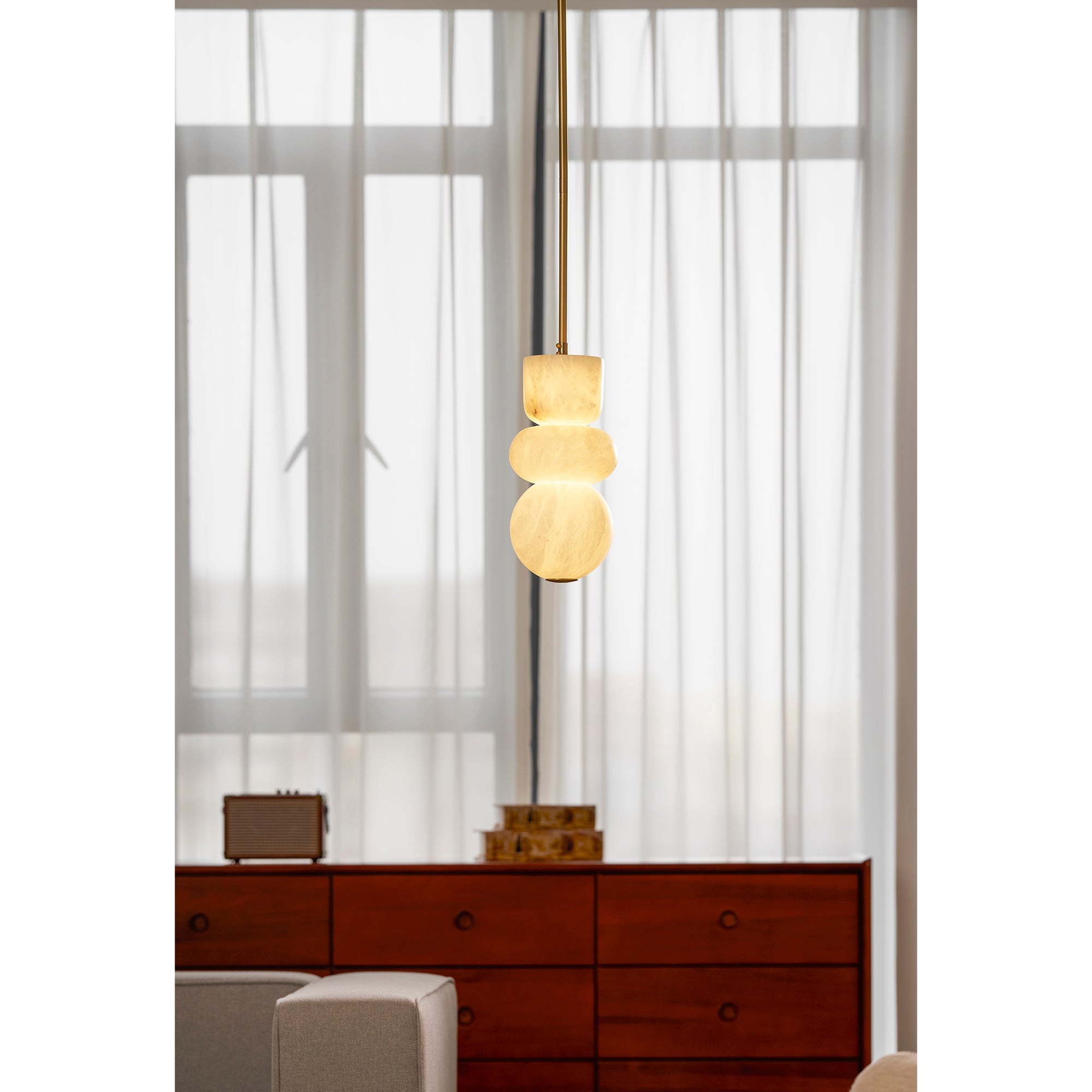 Savana Alabaster Totem Pendant Lamp