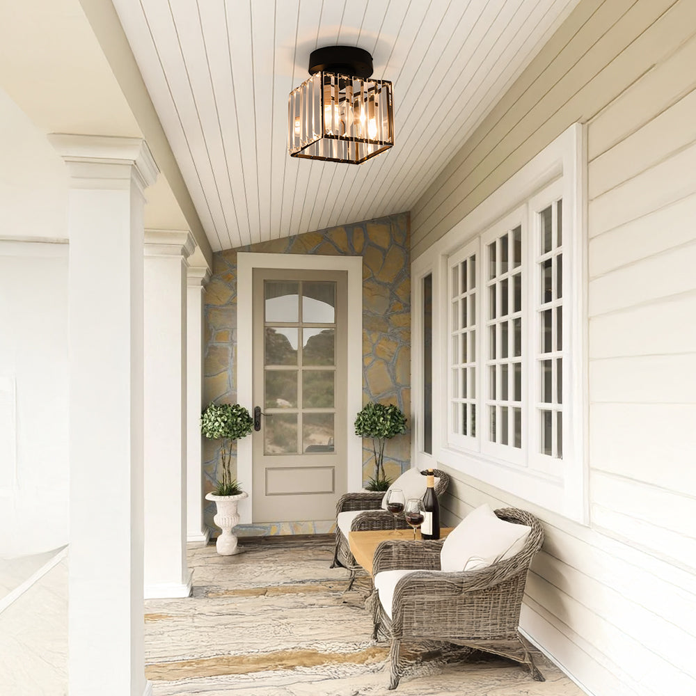 Lara Modern Crystal Flush Mount Ceiling Light