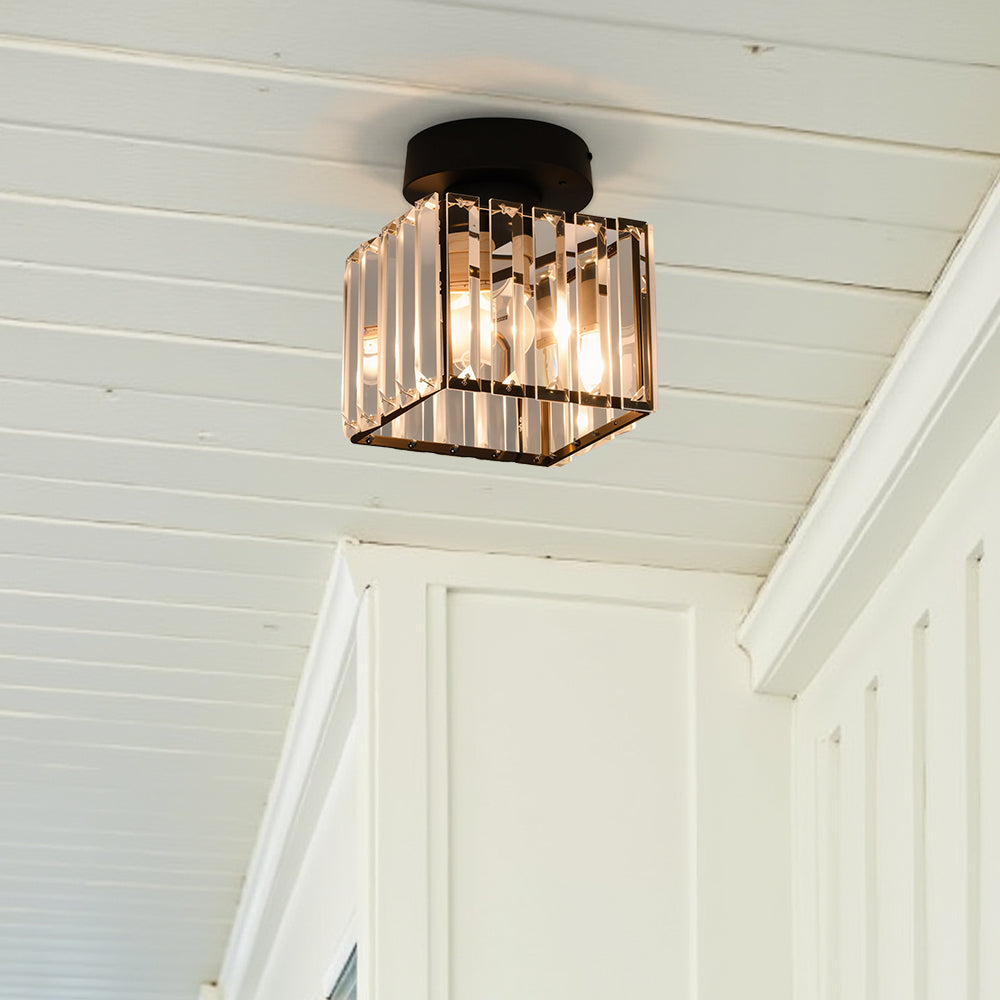Lara Modern Crystal Flush Mount Ceiling Light