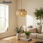 Kobo Wabi-Sabi Hemp Rope Rattan Pendant Light