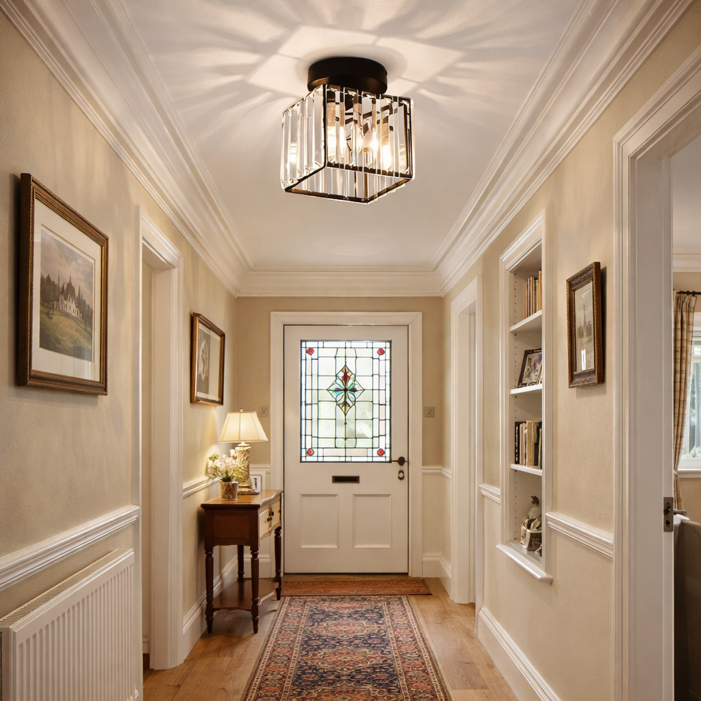 Lara Modern Crystal Flush Mount Ceiling Light