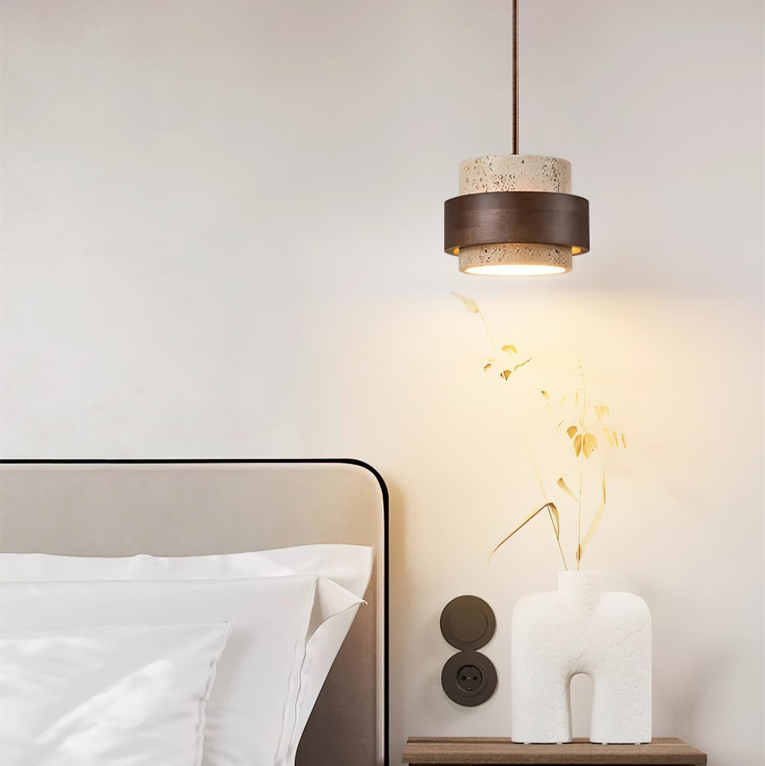 Paro Travertine Pendant Light