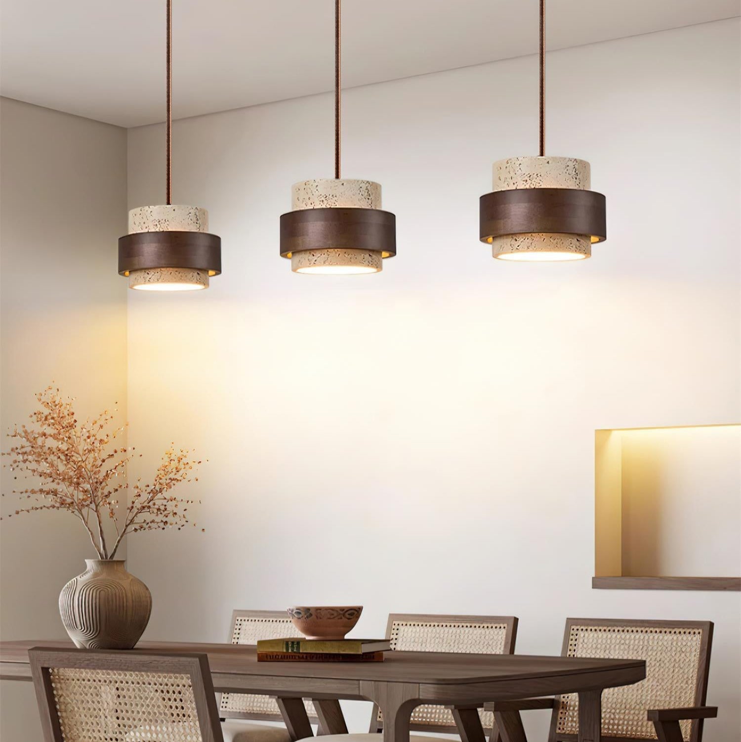 Paro Travertine Pendant Light