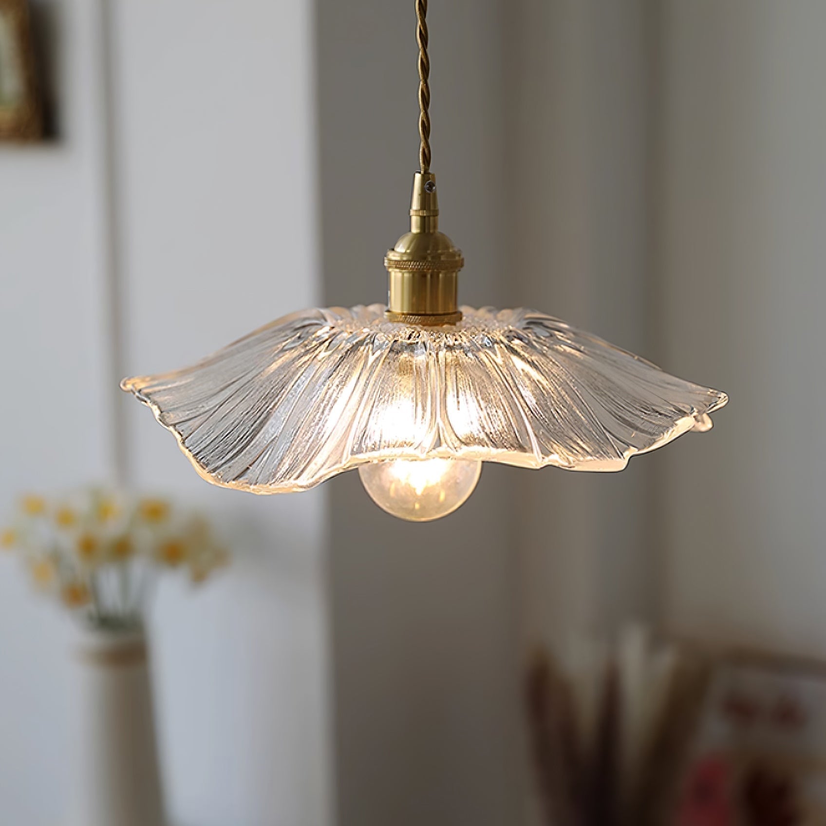 Pala Flower Glass Ceiling Pendant Light