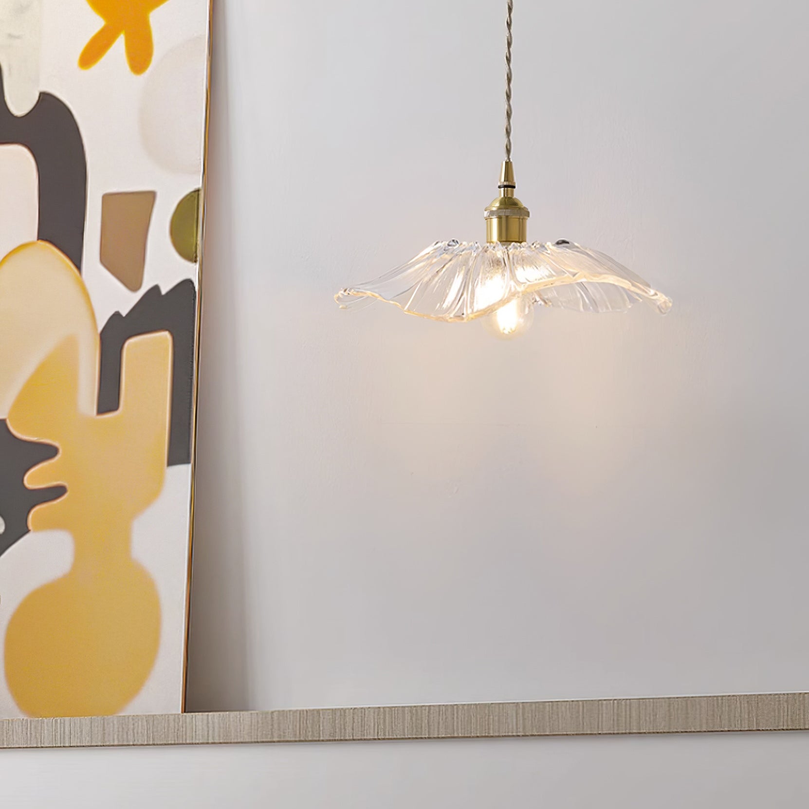Pala Flower Glass Ceiling Pendant Light