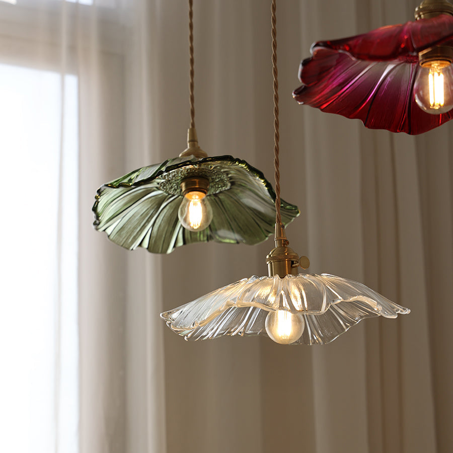 Pala Flower Glass Ceiling Pendant Light