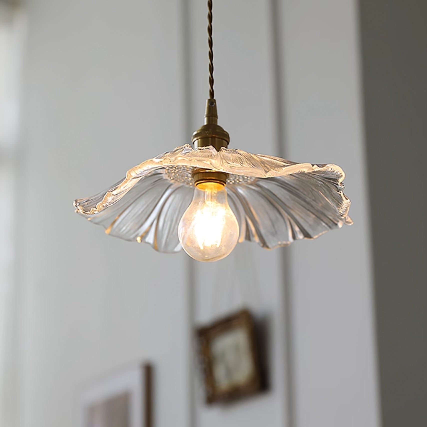 Pala Flower Glass Ceiling Pendant Light