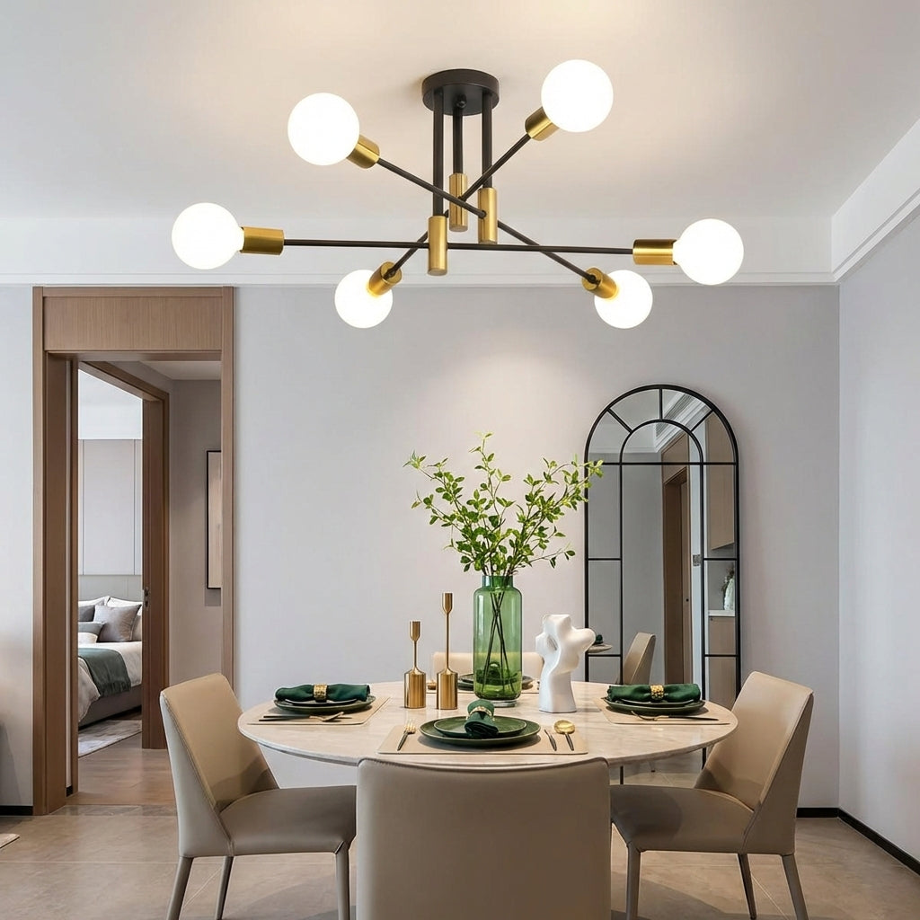 Tira Modern Nordic Black Multi-Light Ceiling Light