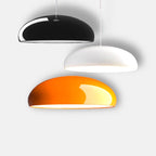 Rosalind Dome Pendant Light with Curved Shade, close-up view