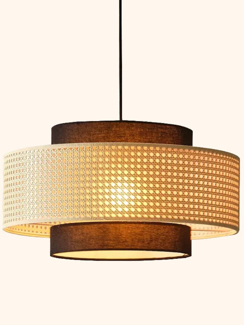 Kobo Wabi-Sabi Hemp Rope Rattan Pendant Light