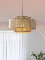 Kobo Wabi-Sabi Hemp Rope Rattan Pendant Light