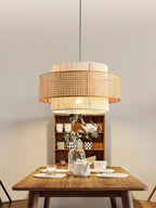 Kobo Wabi-Sabi Hemp Rope Rattan Pendant Light