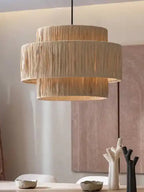 Kobo Wabi-Sabi Hemp Rope Rattan Pendant Light