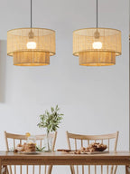 Kobo Wabi-Sabi Hemp Rope Rattan Pendant Light