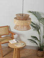Kobo Wabi-Sabi Hemp Rope Rattan Pendant Light