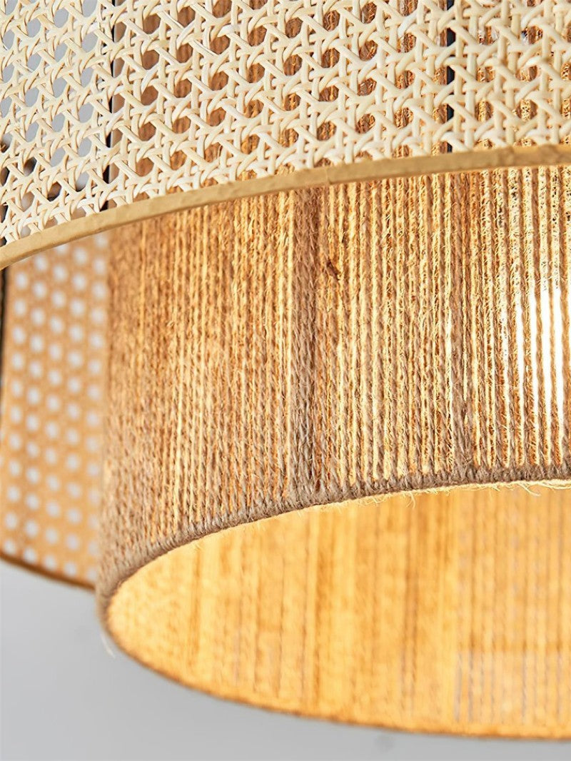 Kobo Wabi-Sabi Hemp Rope Rattan Pendant Light