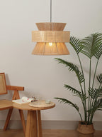Kobo Wabi-Sabi Hemp Rope Rattan Pendant Light