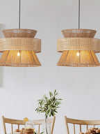 Kobo Wabi-Sabi Hemp Rope Rattan Pendant Light