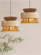 Kobo Wabi-Sabi Hemp Rope Rattan Pendant Light
