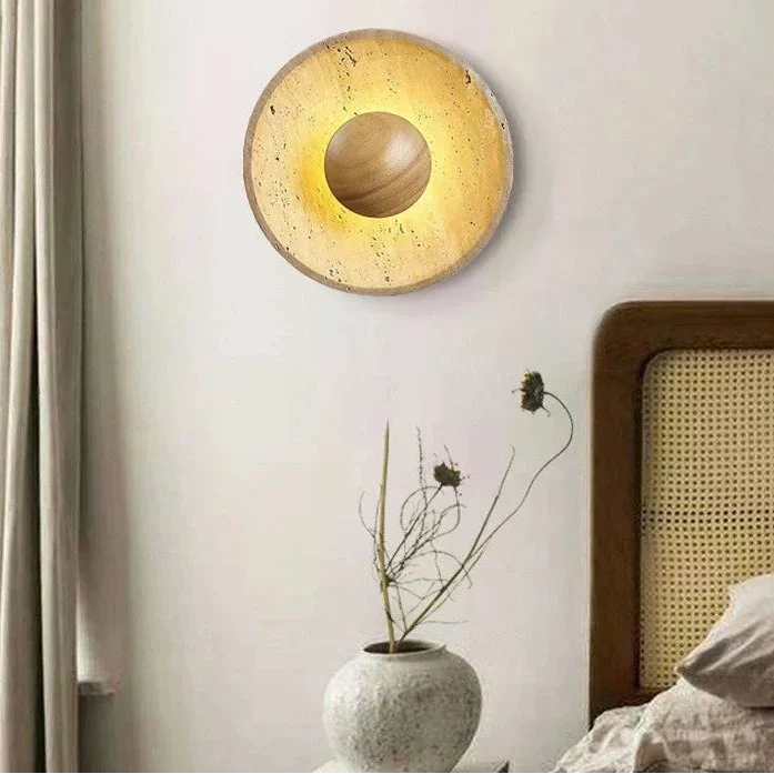 Vela Travertine Wall Sconce