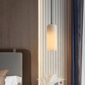 Savana Alabaster Cylinder Pendant Light, front view
