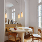 Savana Alabaster Cylinder Pendant Light, lifestyle setting