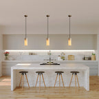 Savana Alabaster Cylinder Pendant Light, size comparison