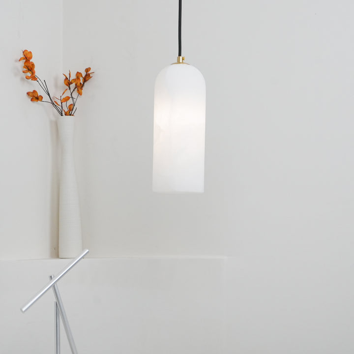 Savana Alabaster Cylinder Pendant Light