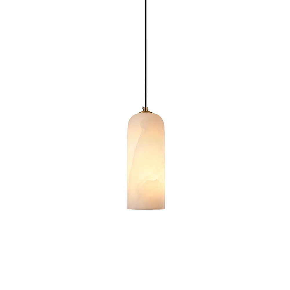 Savana Alabaster Cylinder Pendant Light, detail view