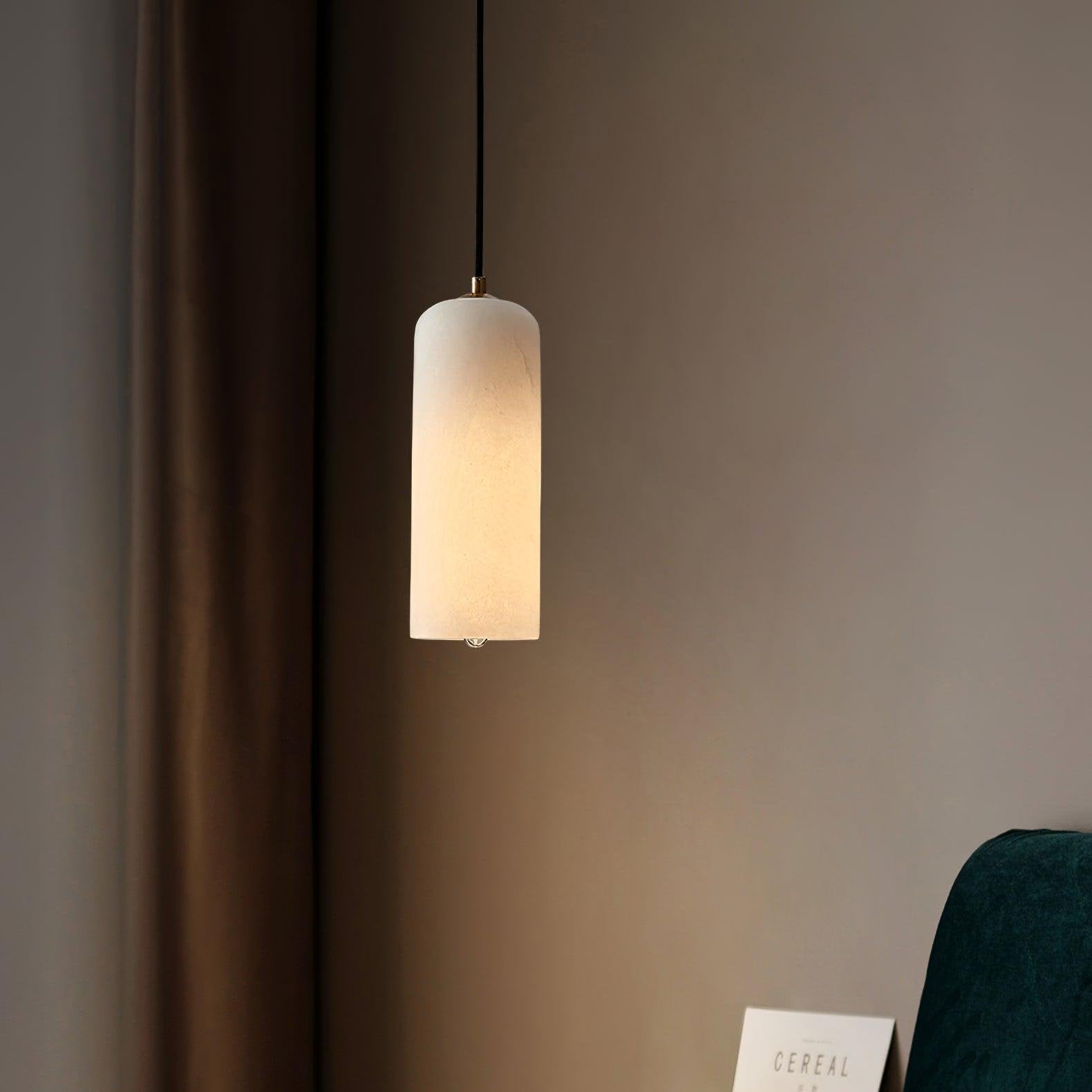 Savana Alabaster Cylinder Pendant Light