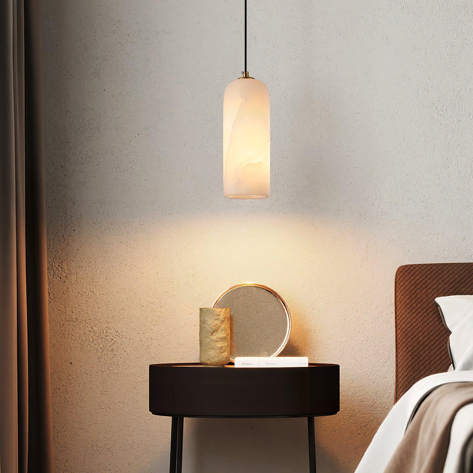 Savana Alabaster Cylinder Pendant Light