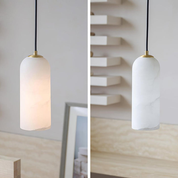Savana Alabaster Cylinder Pendant Light