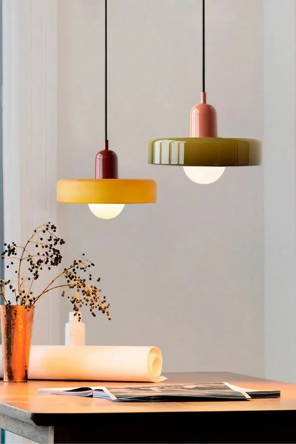 Verona Morandi Disc Glass Pendant Light