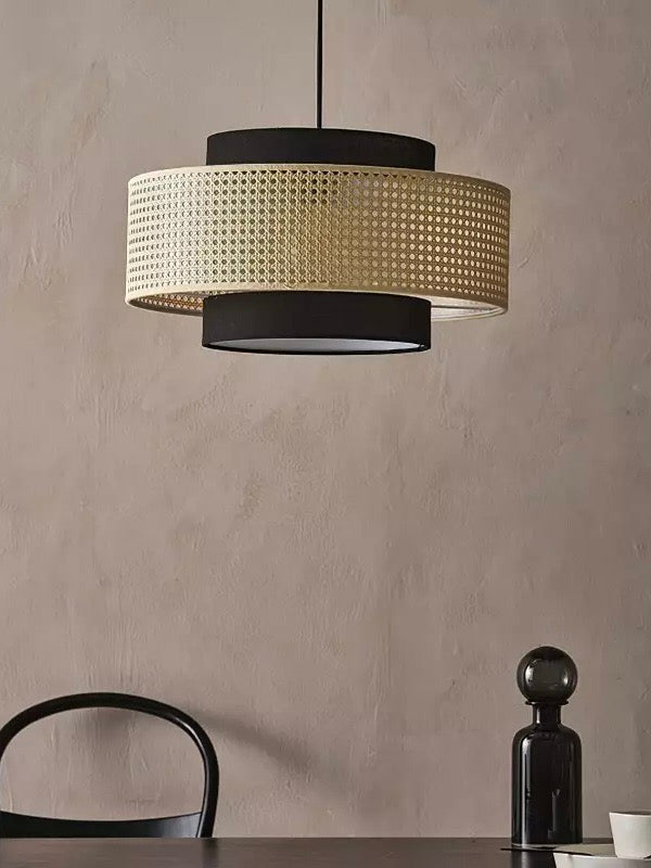 Kobo Wabi-Sabi Hemp Rope Rattan Pendant Light