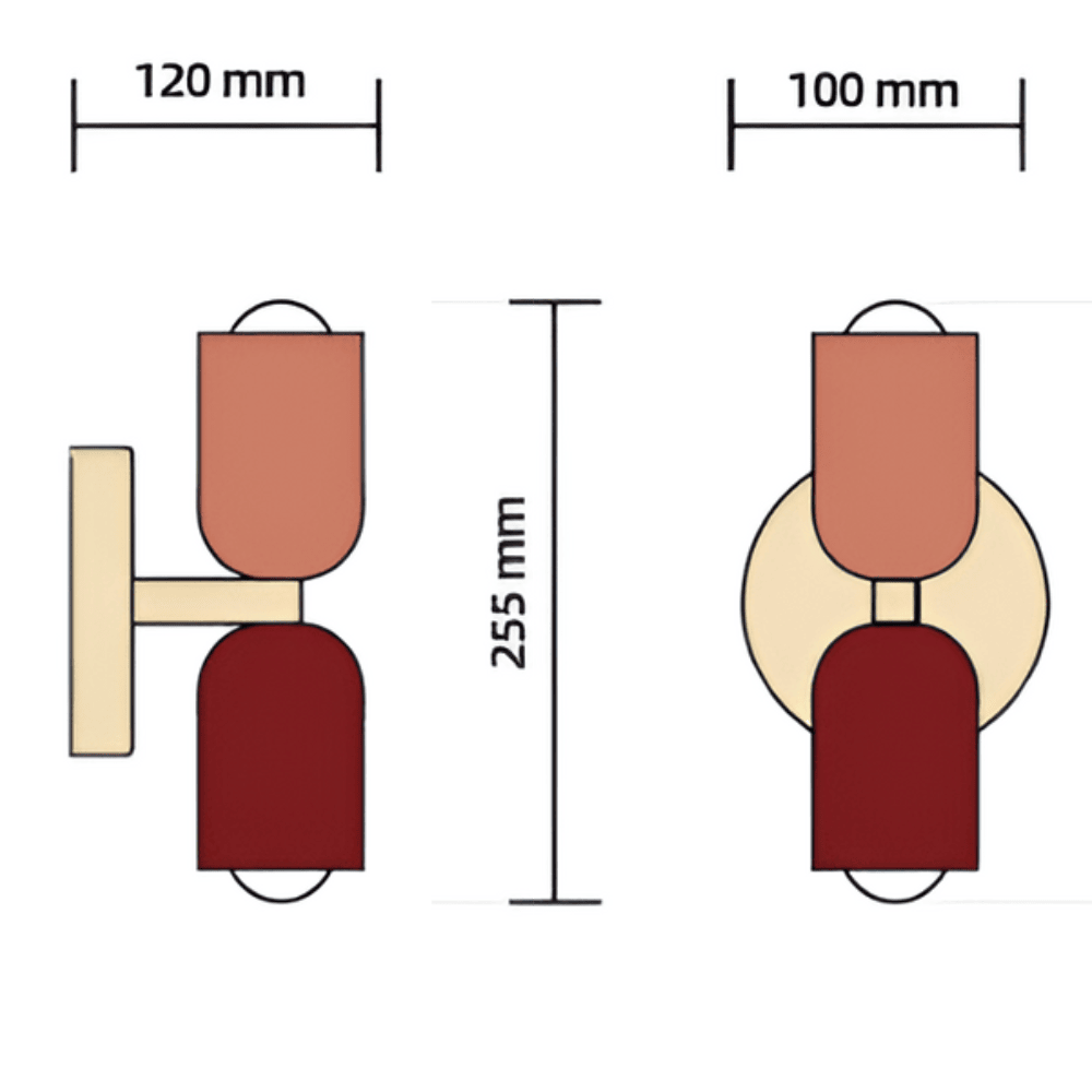 Isolde Capsule Wall Light with Round Backplate