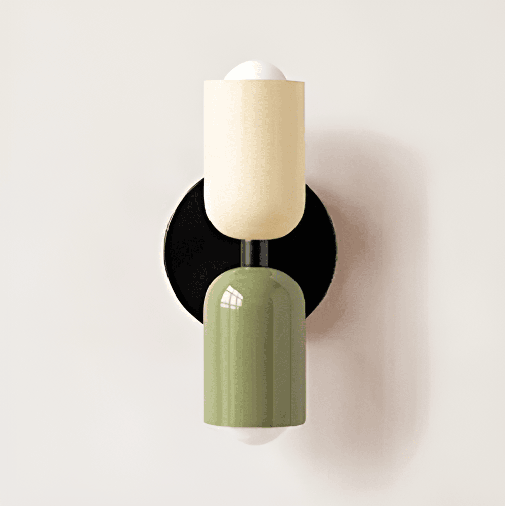 Isolde Capsule Wall Light with Round Backplate