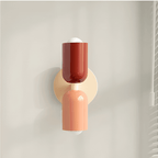 Isolde Capsule Wall Light with Round Backplate, front view