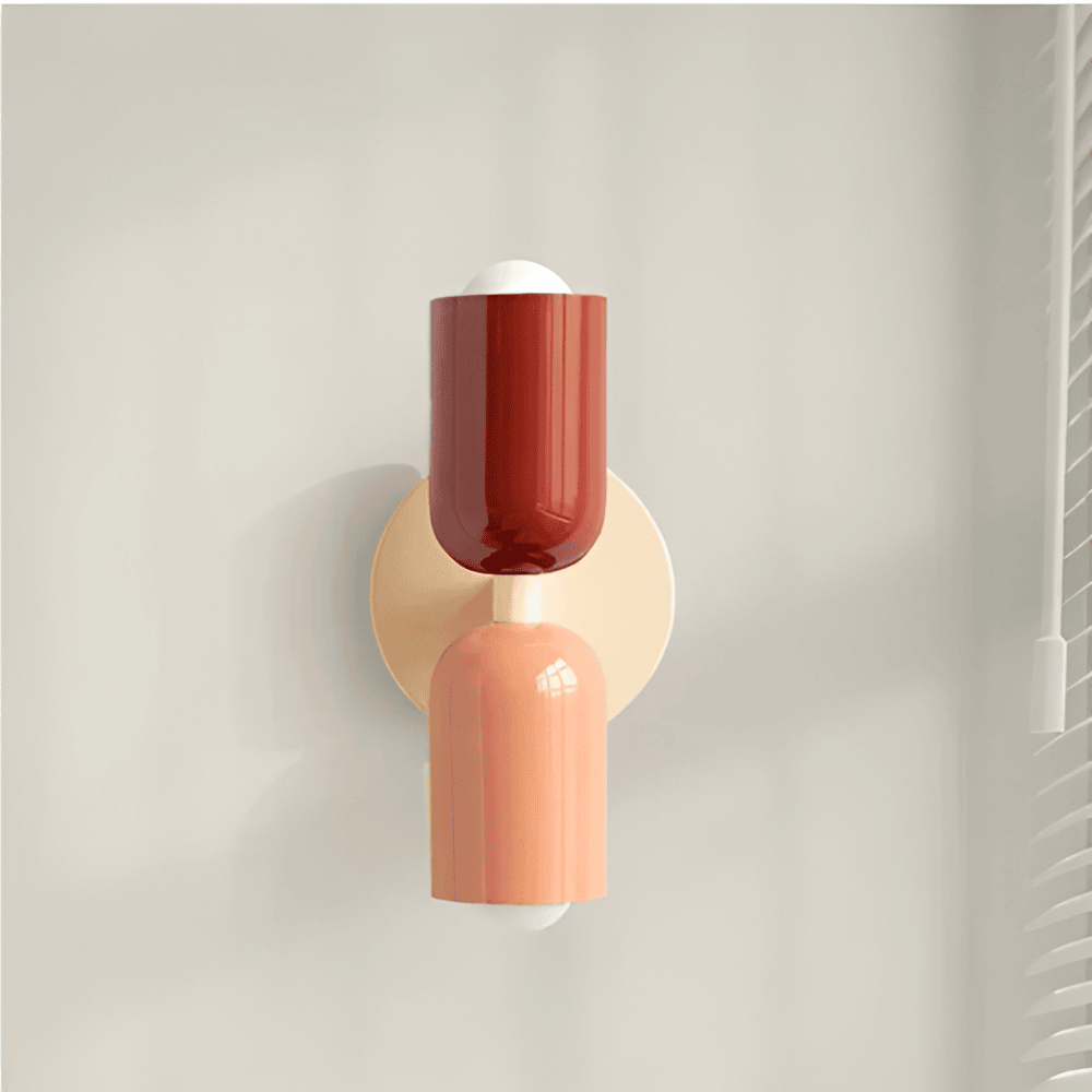 Isolde Capsule Wall Light with Round Backplate, front view