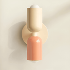 Isolde Capsule Wall Light with Round Backplate, lifestyle setting