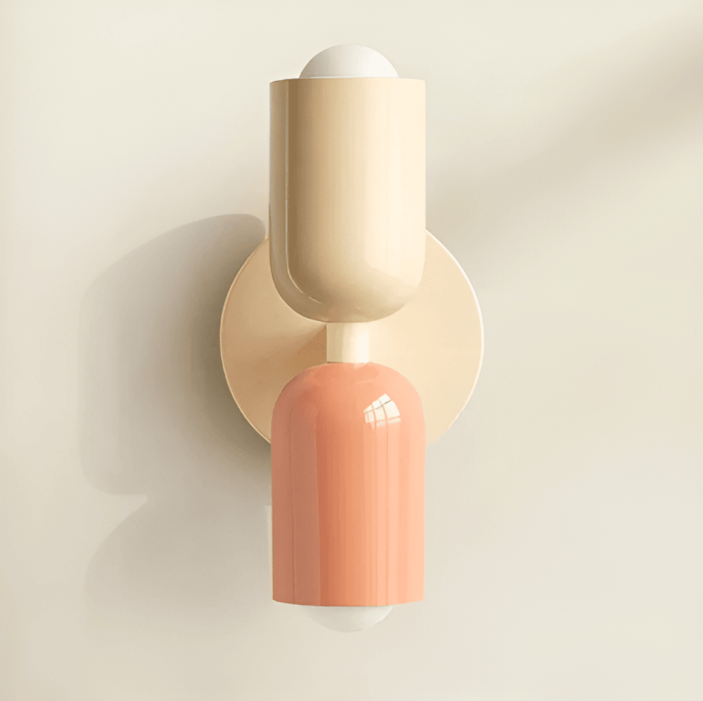 Isolde Capsule Wall Light with Round Backplate, lifestyle setting
